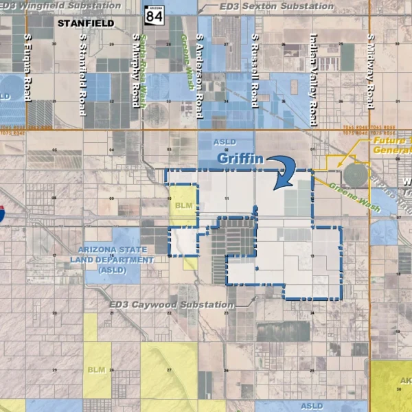 New Griffin Energy 2,685-Acre Solar-Gas-Battery…