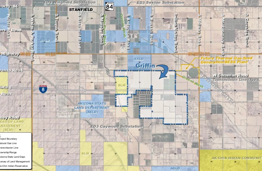 New Griffin Energy 2,685-Acre Solar-Gas-Battery Proposal Faces Flooding…
