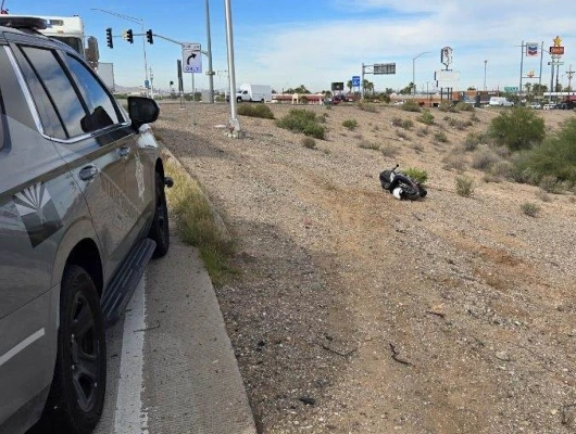 Teen Motorcyclist Loses Control While Fleeing Arizona State Trooper