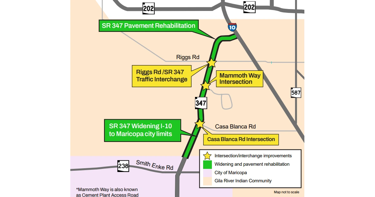 SR 347 Improvement Project Moves Forward with Sundt Construction | ADOT ...