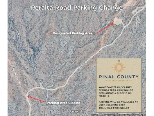 Wave Cave Trail Parking Closes on Peralta Road