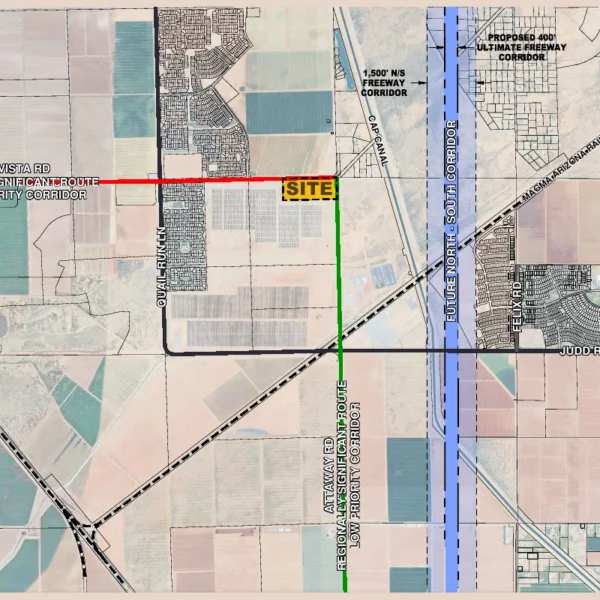 Copper Basin Energy Storage Project vicinity map.