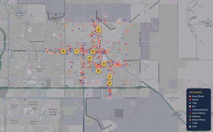 2025 Apache Junction prosecution map