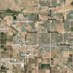 Aerial map of Casa Grande, Arizona, showing the proposed 480-acre data center site west of the city along Gila Bend Highway. Two adjacent parcels are labeled Property Owner 1 (purple) and Property Owner 2 (red), separated by a Future APS Substation site (yellow).