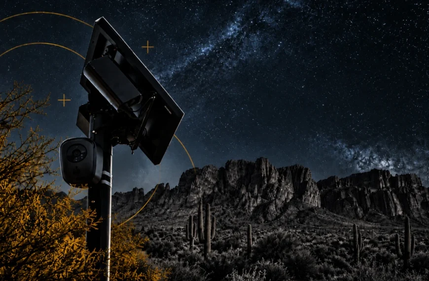 Flock camera with an Apache Junction desert backdrop.